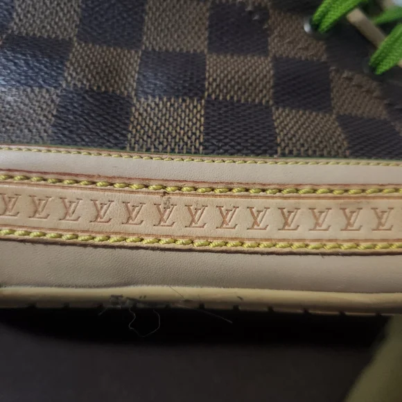 Louis Vuitton Brown Damier Ebene Canvas Leather High Top Vintage - Picture 4 of 14